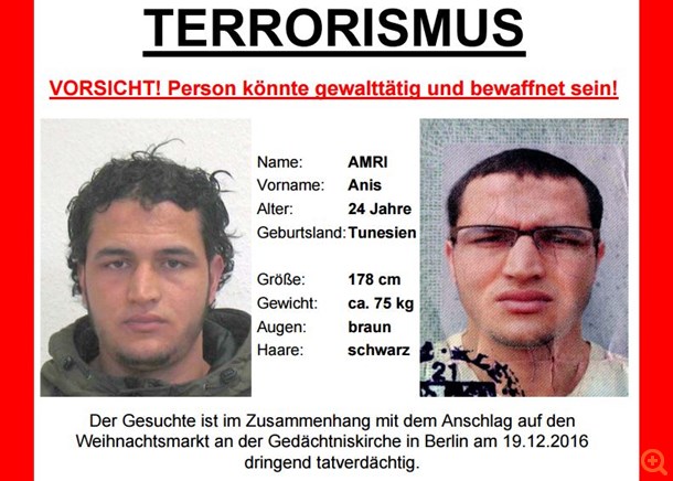 Γερμανία: Για 100.000 ευρώ επικηρύχτηκε ο Τυνήσιος καταζητούμενος