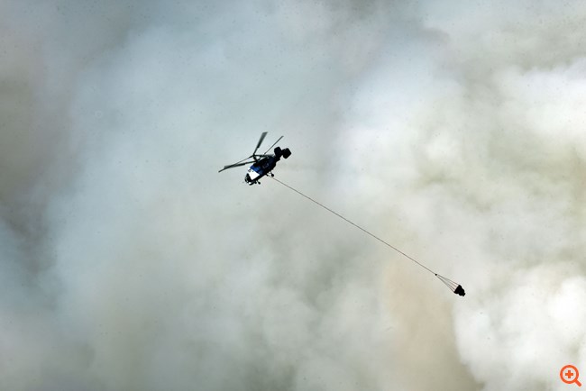 Κίνδυνος επέκτασης της πυρκαγιάς προς Πολυδένδρι-Μαλακάσα