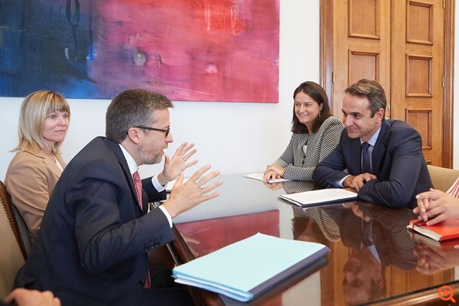 Συνάντηση Κ. Μητσοτάκη με τον Επίτροπο Έρευνας, Επιστήμης και Καινοτομίας