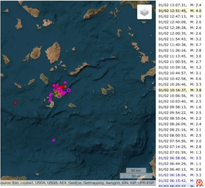 Μπαράζ σεισμών από το πρωί σε Σαντορίνη, Αμοργό, Ανάφη - Τι λένε οι σεισμολόγοι για το ηφαίστειο