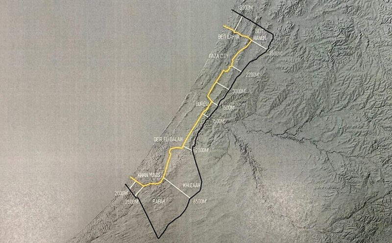 Γάζα χάρτης απόσυρση Ισραήλ