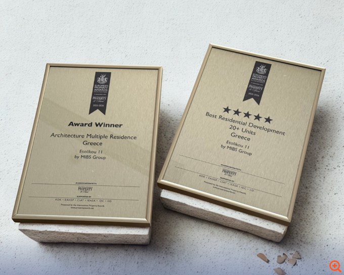 Διπλή διάκριση για τη MIBS Group στα International Property Awards 2025 με το έργο "Αιτωλικού 11"