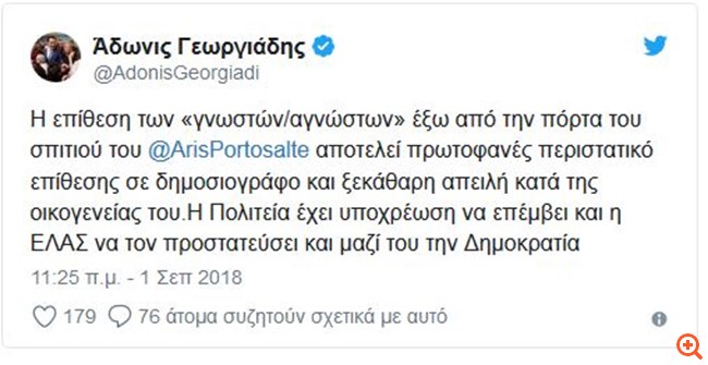 Άδωνις twitt