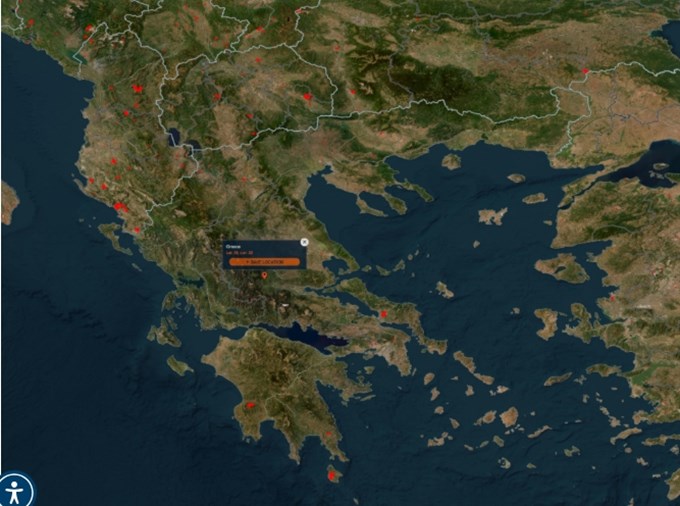 NASA φωτιές Ελλάδα 7/25
