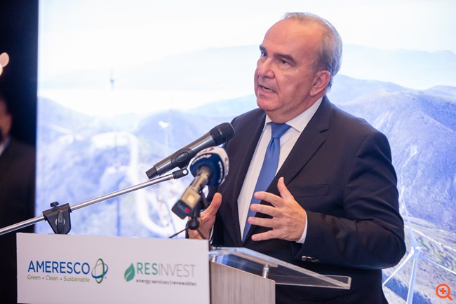 Εκδήλωση για την ολοκλήρωση της κατασκευής αιολικού πάρκου στην Κεφαλονιά από τις Ameresco - Resinvest