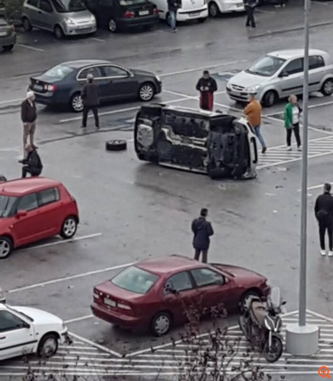 Κακοκαιρία "Π": Ανεμοστρόβιλος αναποδογύρισε ΙΧ στη Ξάνθη