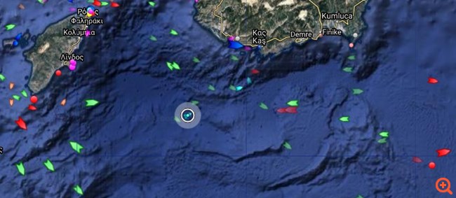 Στα 12 ναυτικά μίλια από το Καστελόριζο  το Ορούτς Ρέις