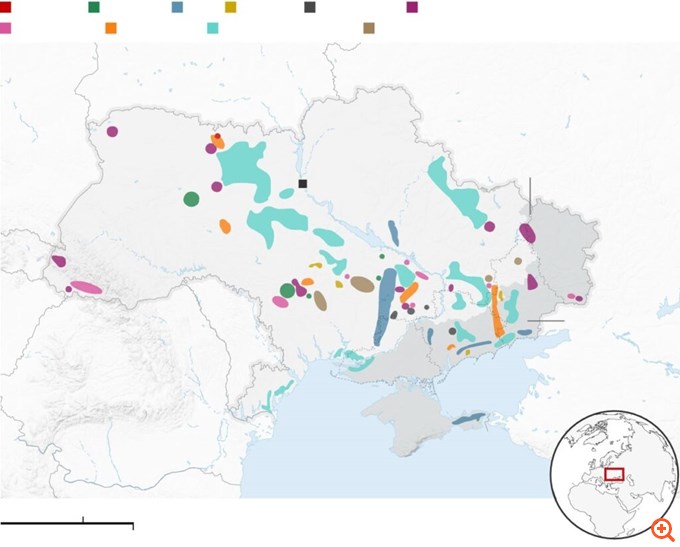 Ο χάρτης με τις σπάνιες γαίες της Ουκρανίας