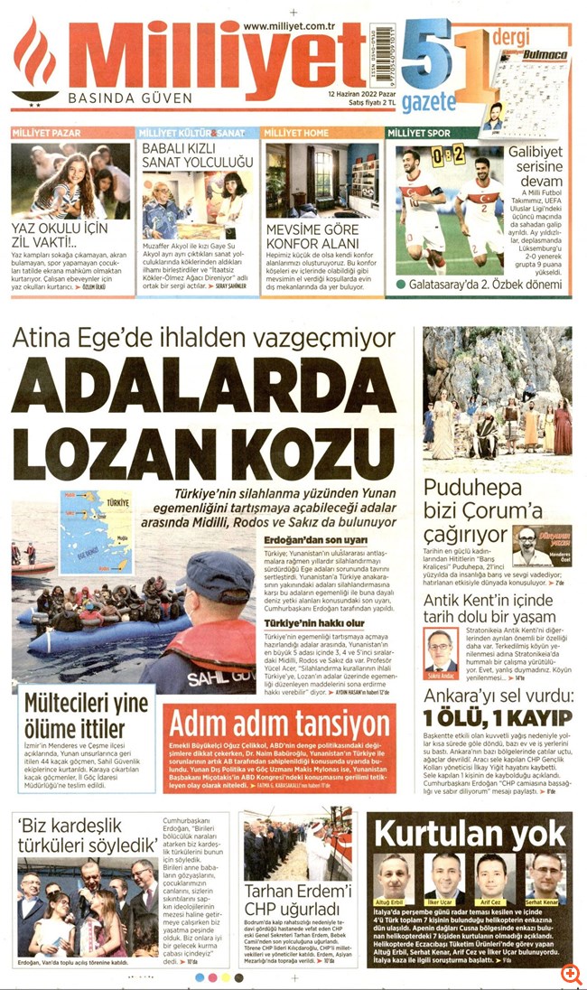 Turkish press: Turkey claims Rhodes, Chios, Lesvos and 19 other islands