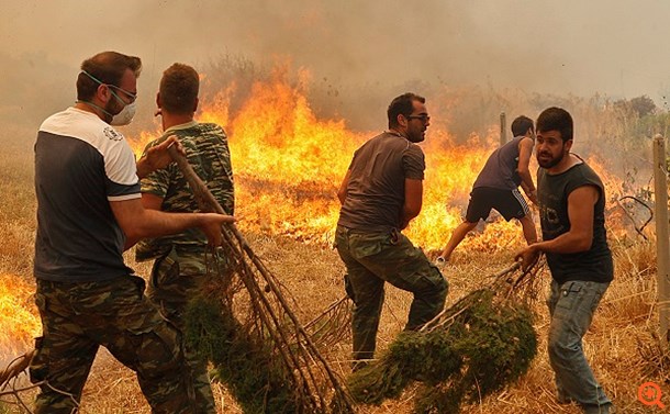 Πύρινη κόλαση σε Λακωνία, Υμηττό, Εύβοια και Μαλακάσα