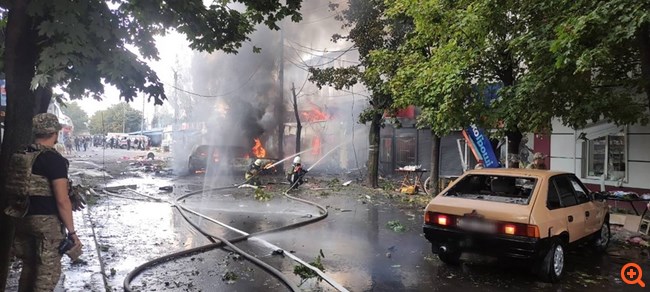 Ρωσική επίθεση στην πόλη Κοστιαντινίφκα