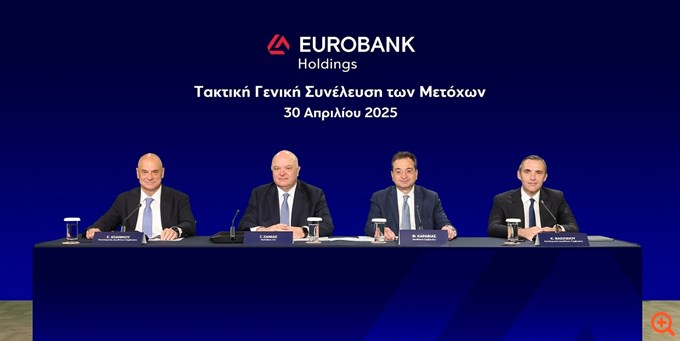 Eurobank: Διπλάσιο μέρισμα το 2025-2027 σε σχέση με την προηγούμενη 3ετία