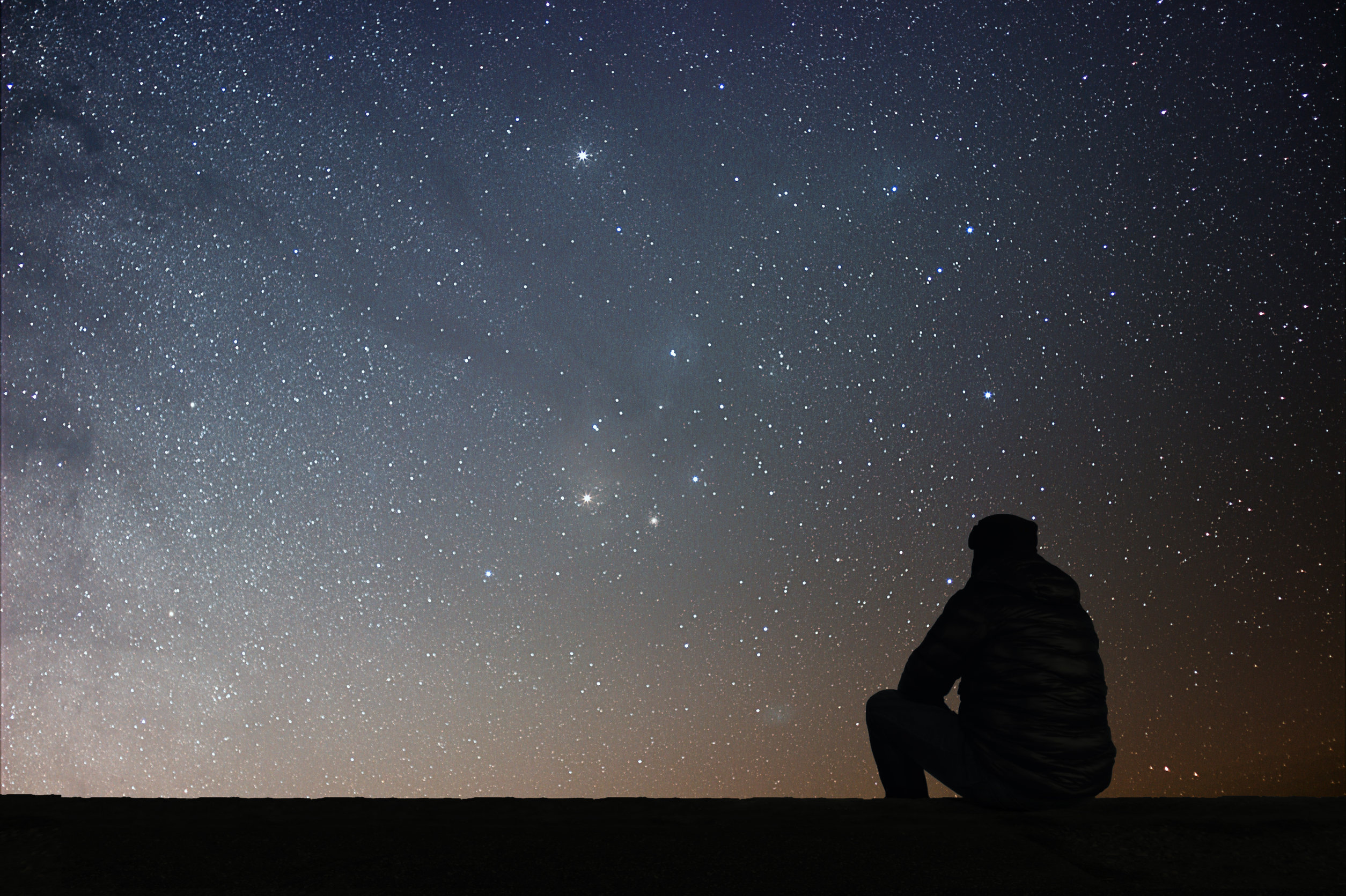 Star man in the sky. Star man in the sky