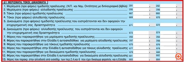 Πως θα δηλωθούν τόκοι και δικαιώματα