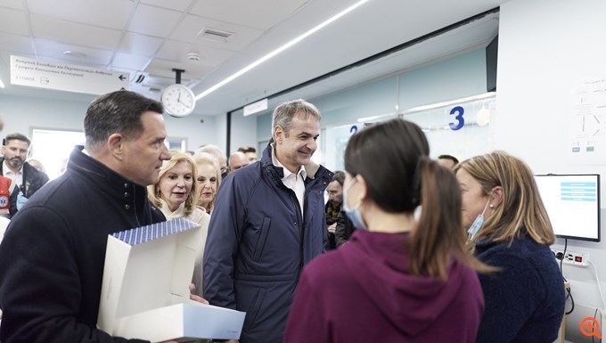 Επίσκεψη του Κυρ. Μητσοτάκη στο ΓΝΑ "Γεώργιος Γεννηματάς"