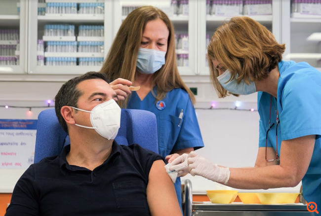 Εμβολιάστηκε ο Α. Τσίπρας: Οι Έλληνες δεν έχουν κανένα λόγο να νιώθουν ανασφαλείς για το εμβόλιο