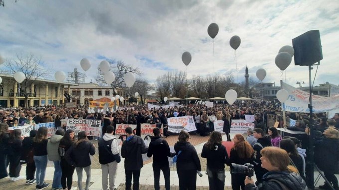 Χίος συλλαλητήριο Τέμπη