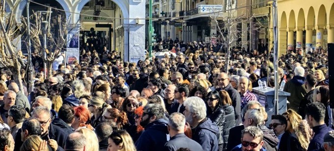 Πάτρα - συλλαλητήριο Τέμπη