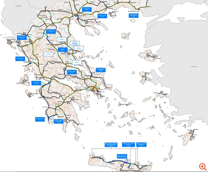 O χάρτης των έργων υποδομών σε όλη την Ελλάδα