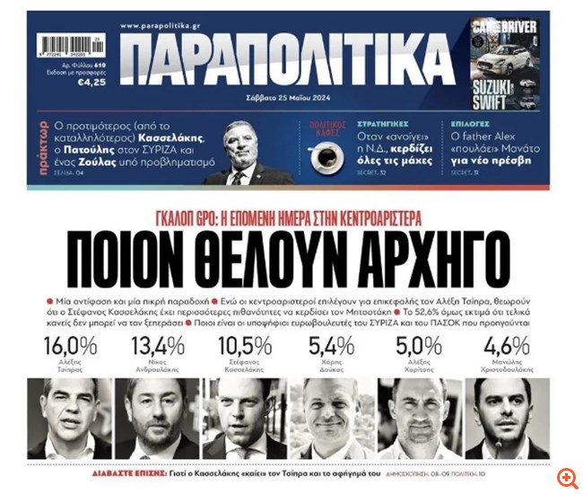 Δημοσκόπηση GPO: Ποιον θέλουν οι πολίτες για αρχηγό της κεντροαριστεράς