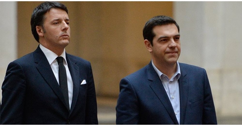 H διαμόρφωση ενός &quot;νοτίου άξονα&quot; στην ατζέντα Τσίπρα - Renzi