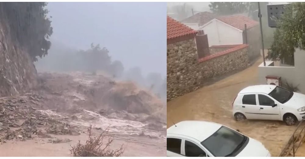 Σοβαρά προβλήματα από την καταρρακτώδη βροχή στον δήμο Ιάσμου Ροδόπης