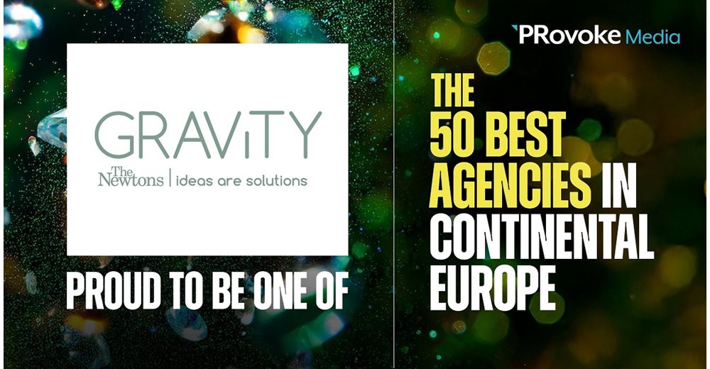 Η Gravity The Newtons στη λίστα των 50 Best Agencies in Continental Europe