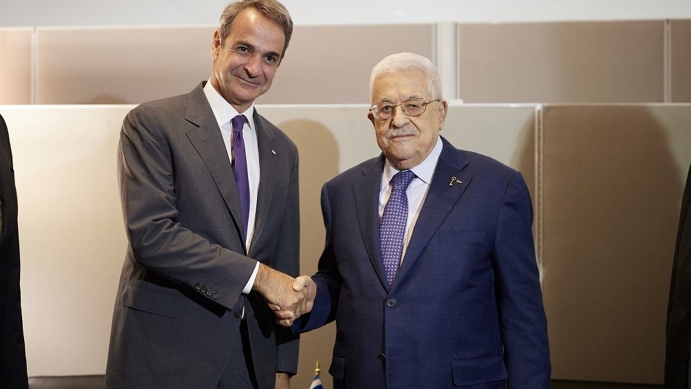 Συνάντηση Κ. Μητσοτάκη με τον Μαχμούντ Αμπάς