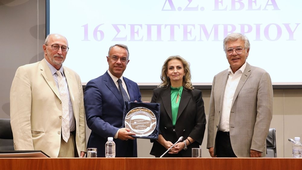 O υπουργός Υποδομών και Μεταφορών, Χρήστος Σταϊκούρας στο Δ.Σ. του ΕΒΕΑ
