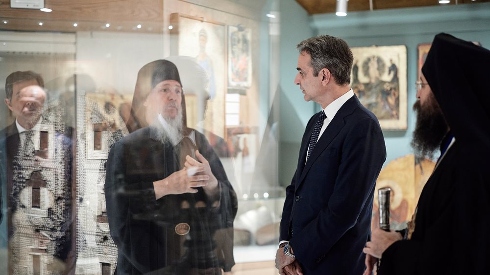 Επίσκεψη κ. Μητσοτάκη σε μονές Ιβήρων και Βατοπεδίου