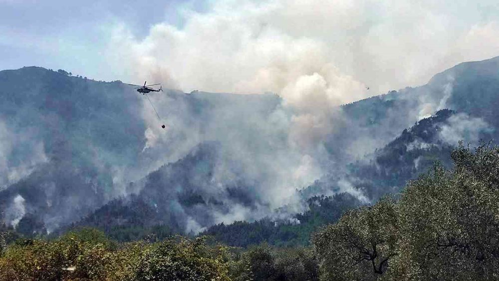 Φωτιά στη Θάσο - Μάχη με τέσσερις διαφορετικές εστίες