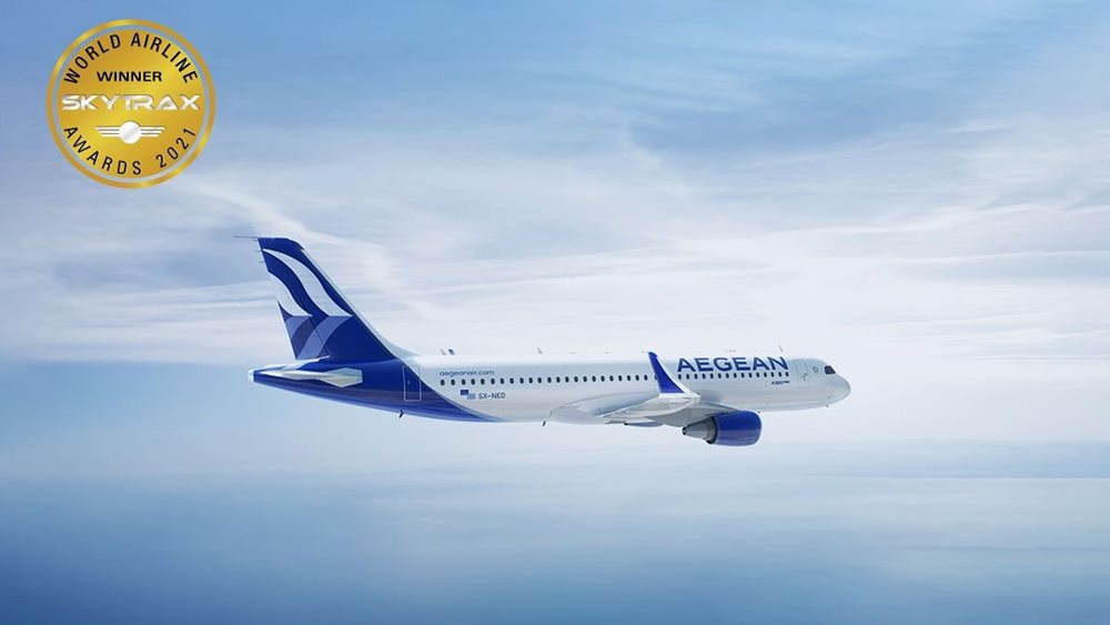 Πολλές και σημαντικές διακρίσεις για την AEGEAN στα βραβεία επιβατών Skytrax World Airline Awards 2021