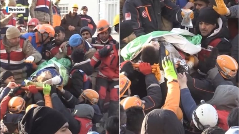 Τουρκία: Μητέρα και γιος διασώθηκαν μετά από 101 ώρες κάτω από συντρίμμια κτιρίου στο Ντιγιάρμπακιρ