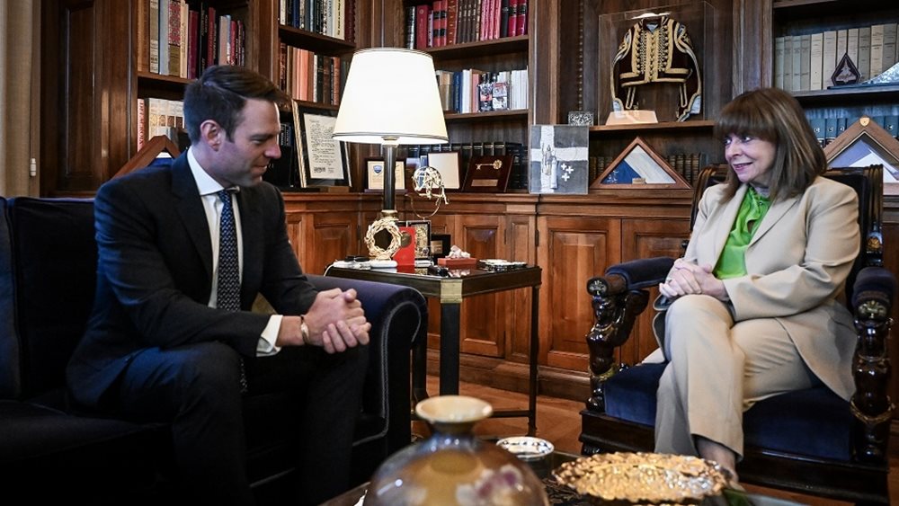 President Sakellaropoulou receives main opposition leader Stefanos Kasselakis