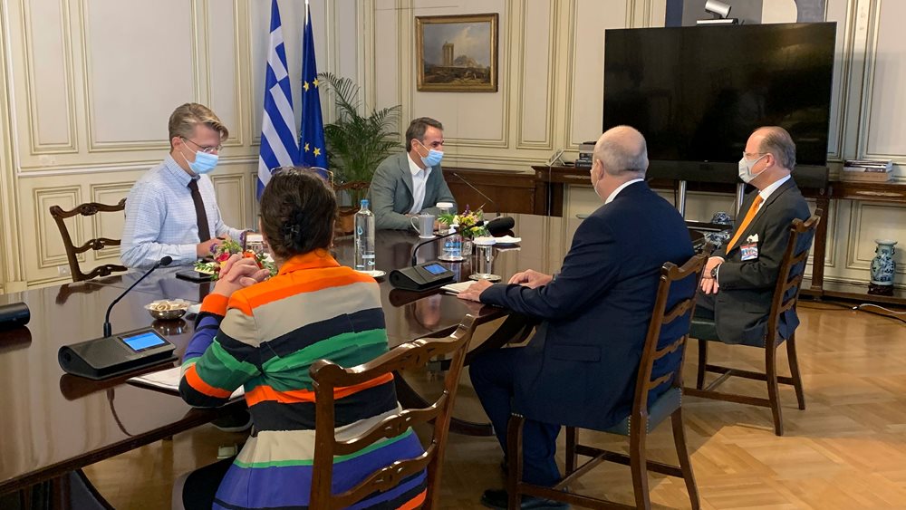 Συνάντηση του Κ. Μητσοτάκη με τον CEO της φαρμακευτικής Boehringer Ingelheim
