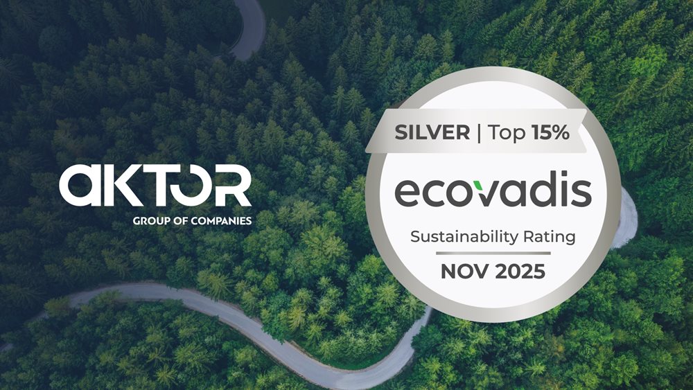 Ο Όμιλος AKTOR απέσπασε τη διάκριση &quot;Silver Medal Award&quot; από την EcoVadis