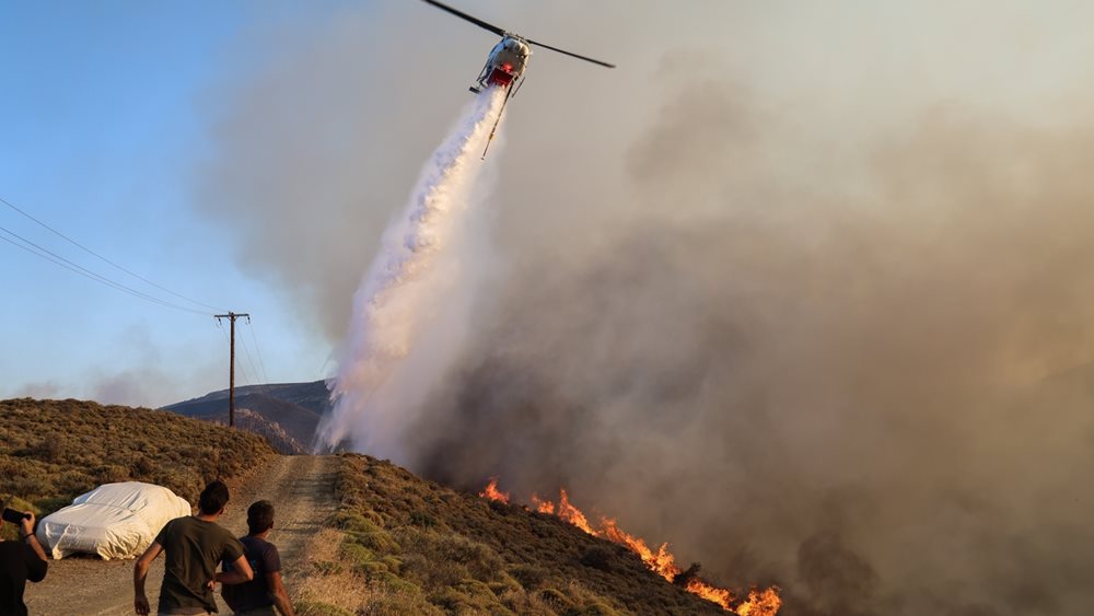 Βελτιωμένη η εικόνα στη Χίο - Συνελήφθη γυναίκα υπήκοος Γεωργίας για την φωτιά στα Λεπτόποδα