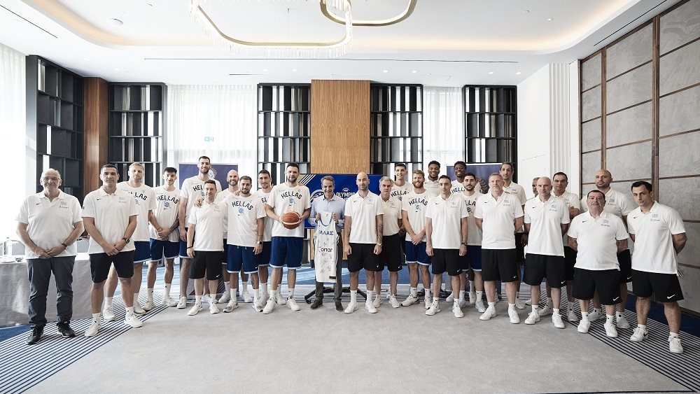 Συνάντηση Κυρ. Μητσοτάκη με την Εθνική Ομάδα Μπάσκετ