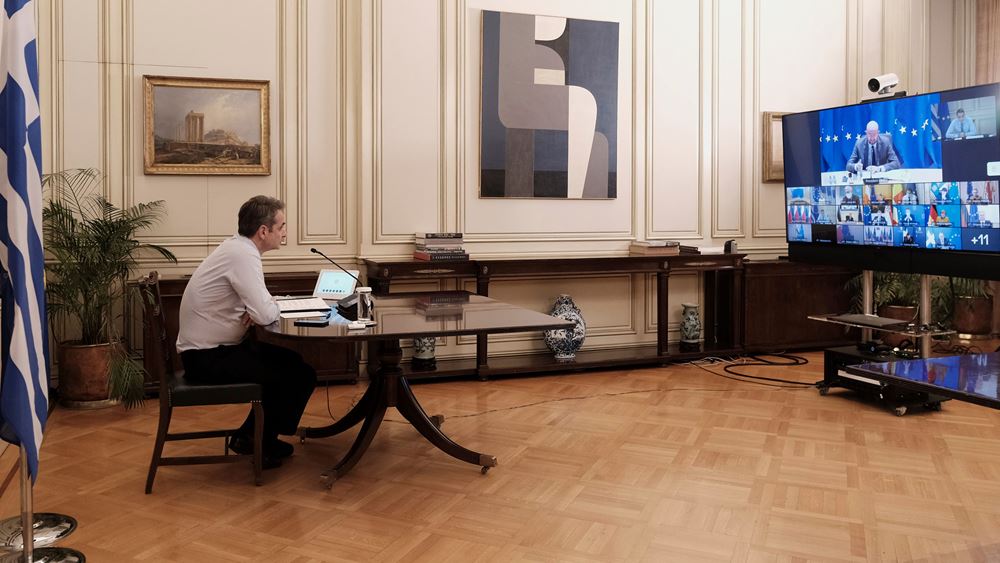 Extraordinary teleconference of EU leaders with S. Michel, with the participation of Mitsotakis