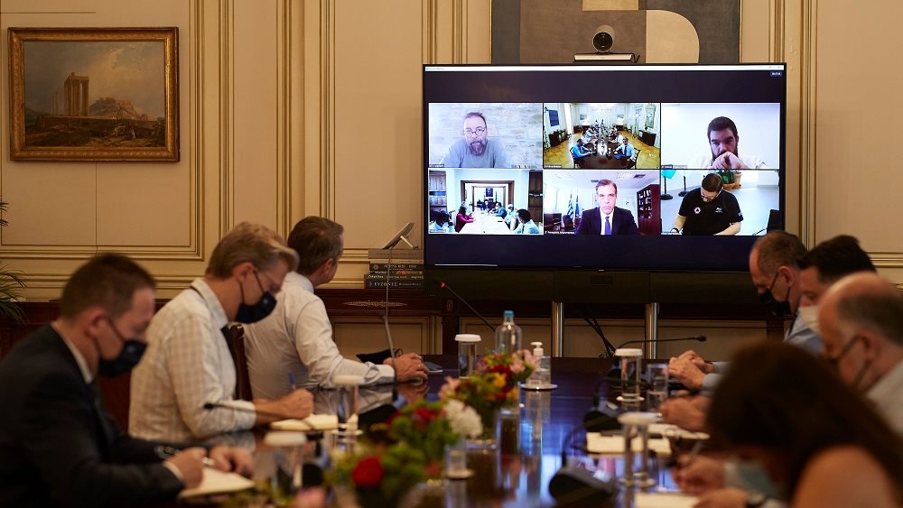 Μητσοτακης τηλεδιασκεψη