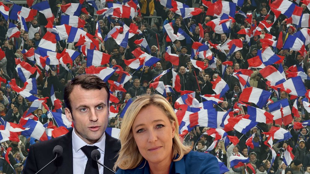 Δημοσκόπηση δίνει νίκη του Μακρόν στο β΄ γύρο με 62% έναντι 38% της Λεπέν