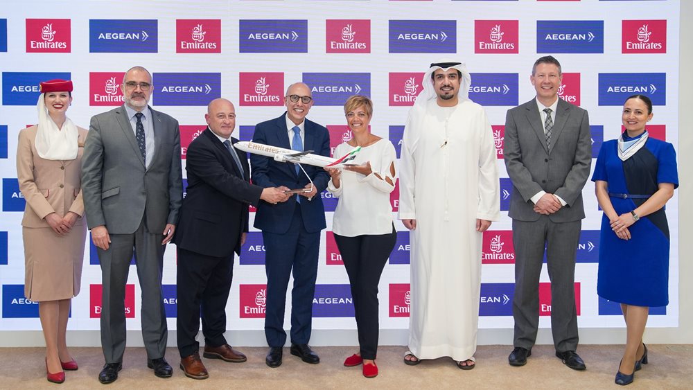 Emirates και Aegean διευρύνουν περαιτέρω τη συνεργασία τους, προσφέροντας αμοιβαία οφέλη στους επιβάτες τους