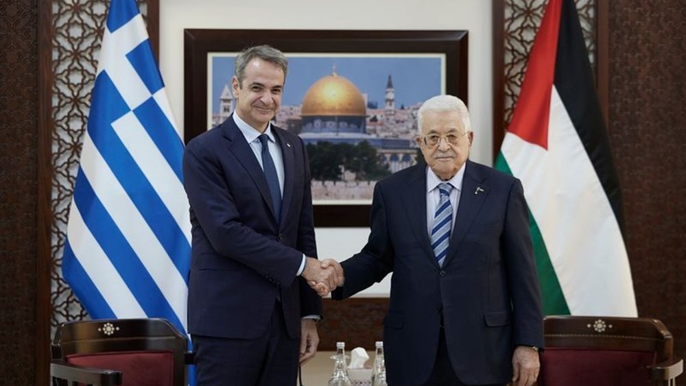 Στη Ραμάλα ο Κ. Μητσοτάκης, συναντήθηκε με τον M. Αμπάς - Το απόγευμα η τριμερής με Μπ. Νετανιάχου και Ν. Αναστασιάδη