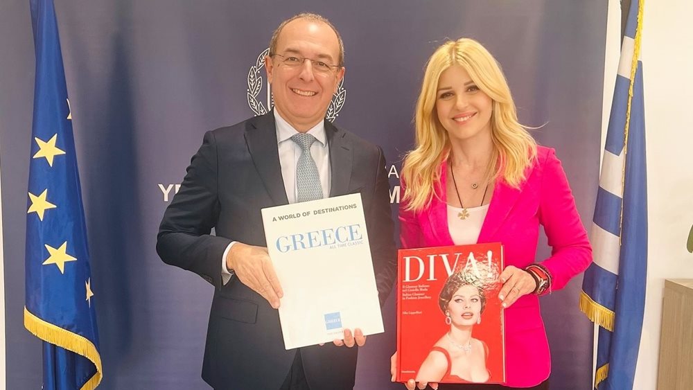 Συνάντηση Έλενας Ράπτη με τον πρέσβη της Ιταλίας στην Ελλάδα Paolo Cuculi