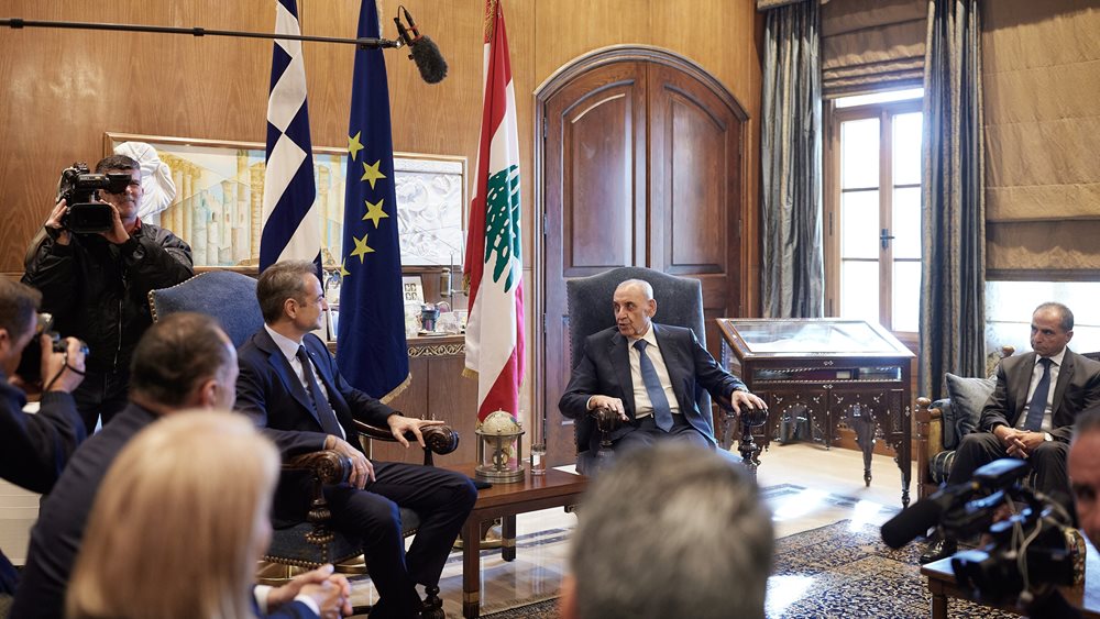 Σε εξέλιξη η επίσκεψη Μητσοτάκη στην Βηρυτό