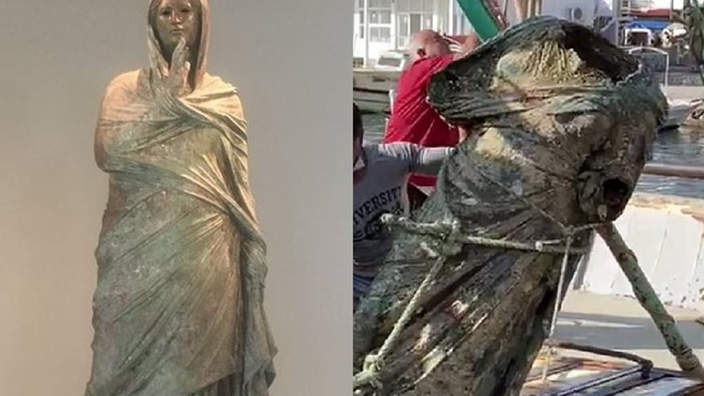 Αρχαίο χάλκινο άγαλμα που μοιάζει με την "Κυρά της Καλύμνου" βρέθηκε στη Μαρμαρίδα