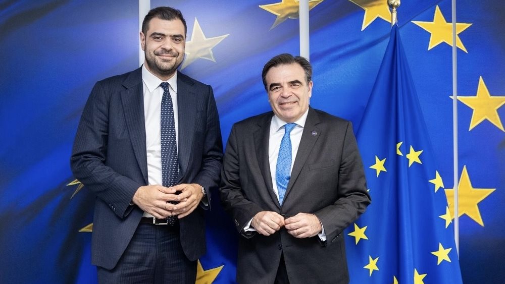 Συνάντηση Μ. Σχοινά με Π. Μαρινάκη για τα ΜΜΕ στις Βρυξέλλες