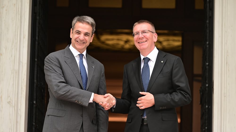 Συνάντηση Κ. Μητσοτάκη με τον Πρόεδρο της Λετονίας