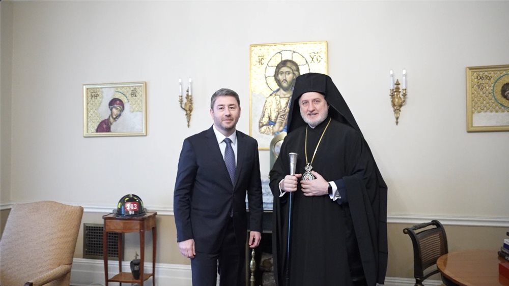 Ν. Ανδρουλάκης προς Αρχιεπίσκοπο Αμερικής: &quot;Σας συγχαίρω που θέσατε το ζήτημα της δίκαιης επίλυσης του Κυπριακού στον Τραμπ&quot;