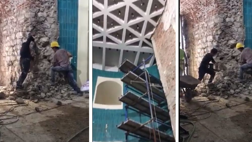 Εργολάβοι του Ερντογάν ανακαινίζουν τον Πύργο του Γαλατά... γκρεμίζοντάς τον!